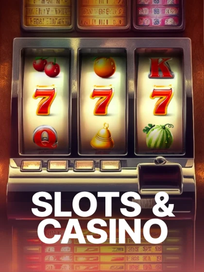 Imagen de casino online con interfaz futurista y destellos verdes.